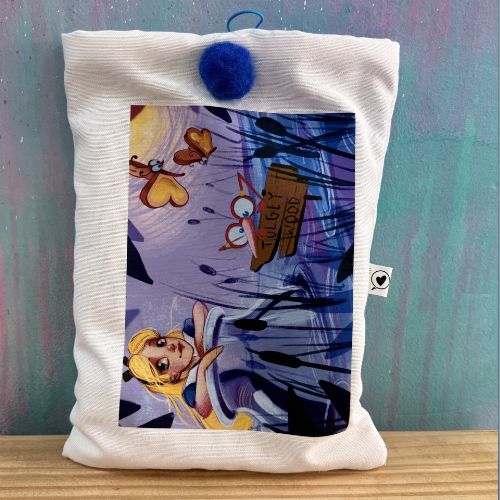 Bolsa para llevar libros Alicia en el país de las maravillas.