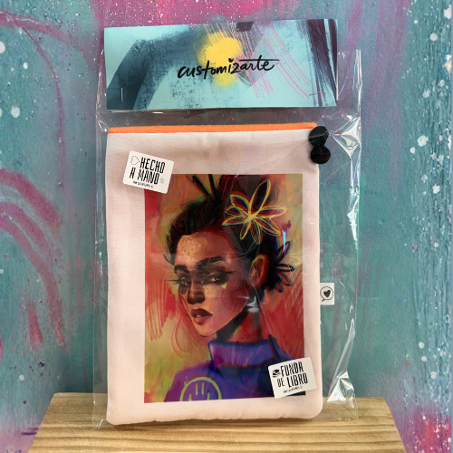 Bolsa para llevar libros Mujer flor